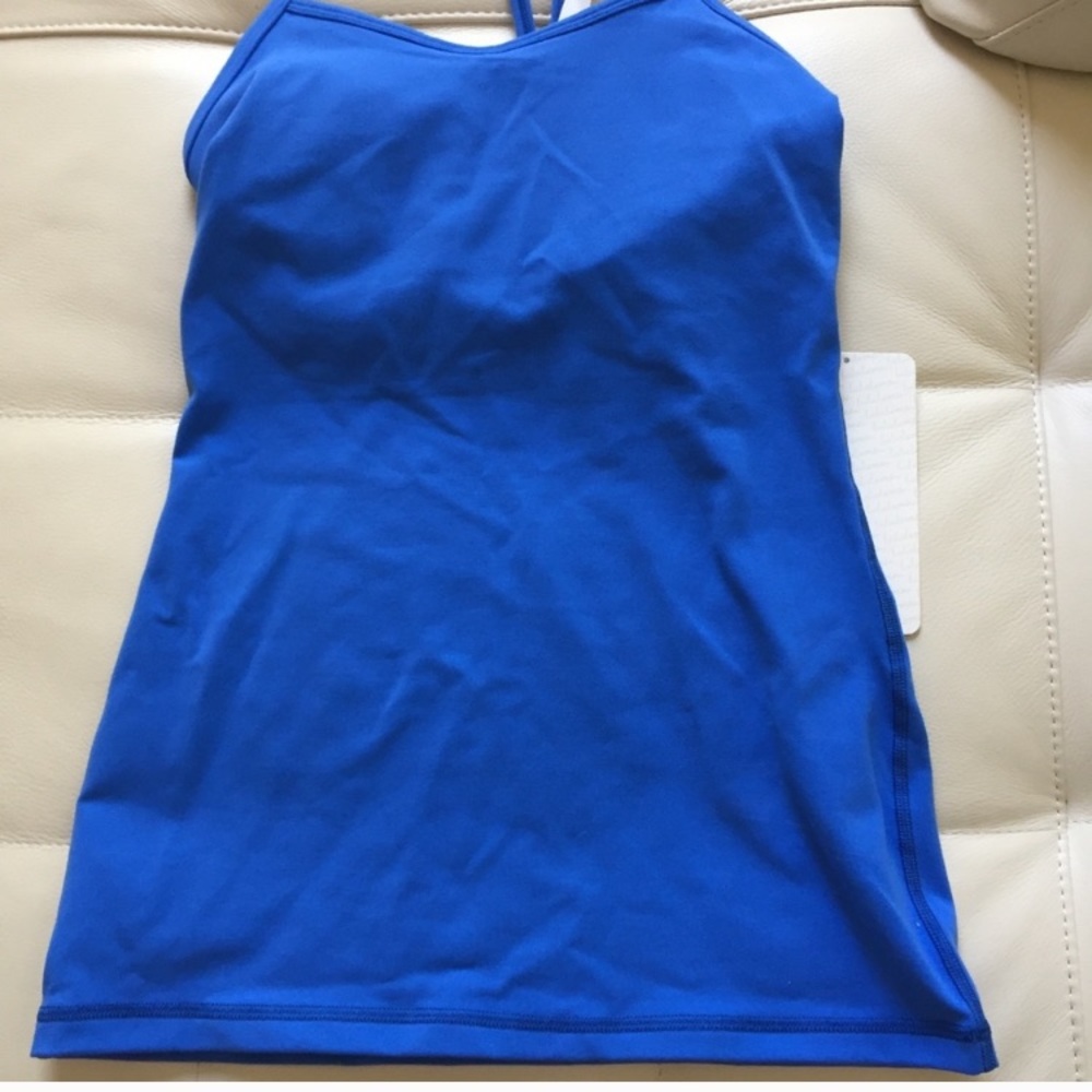 Lululemon size 4 blue Power Y tank